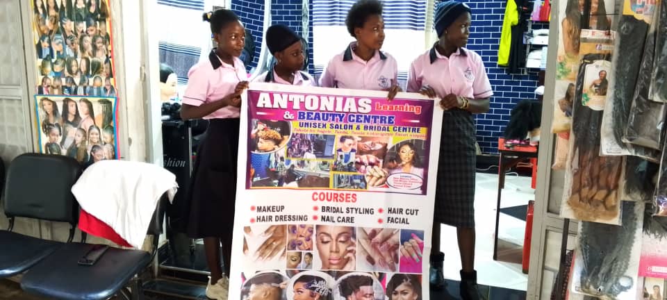 Hair dressing at Antonia's